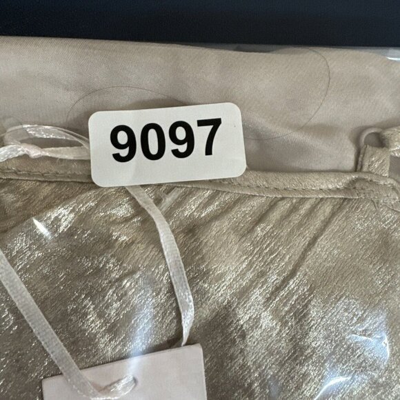 Linea Donatella Women's M Gold Shimmer Satin Nighty Nightgown Short NWT 9097 - Picture 11 of 11